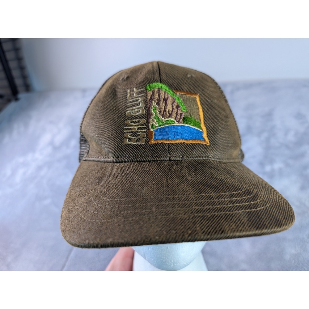 CSI Echo Bluff State Park Brown Trucker Hat Mesh Back Adjustable Strap Cap